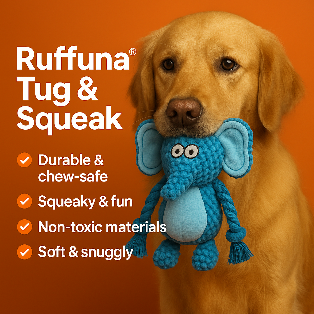 Ruffuna® Tug & Squeak – The Toy Dogs Can’t Resist